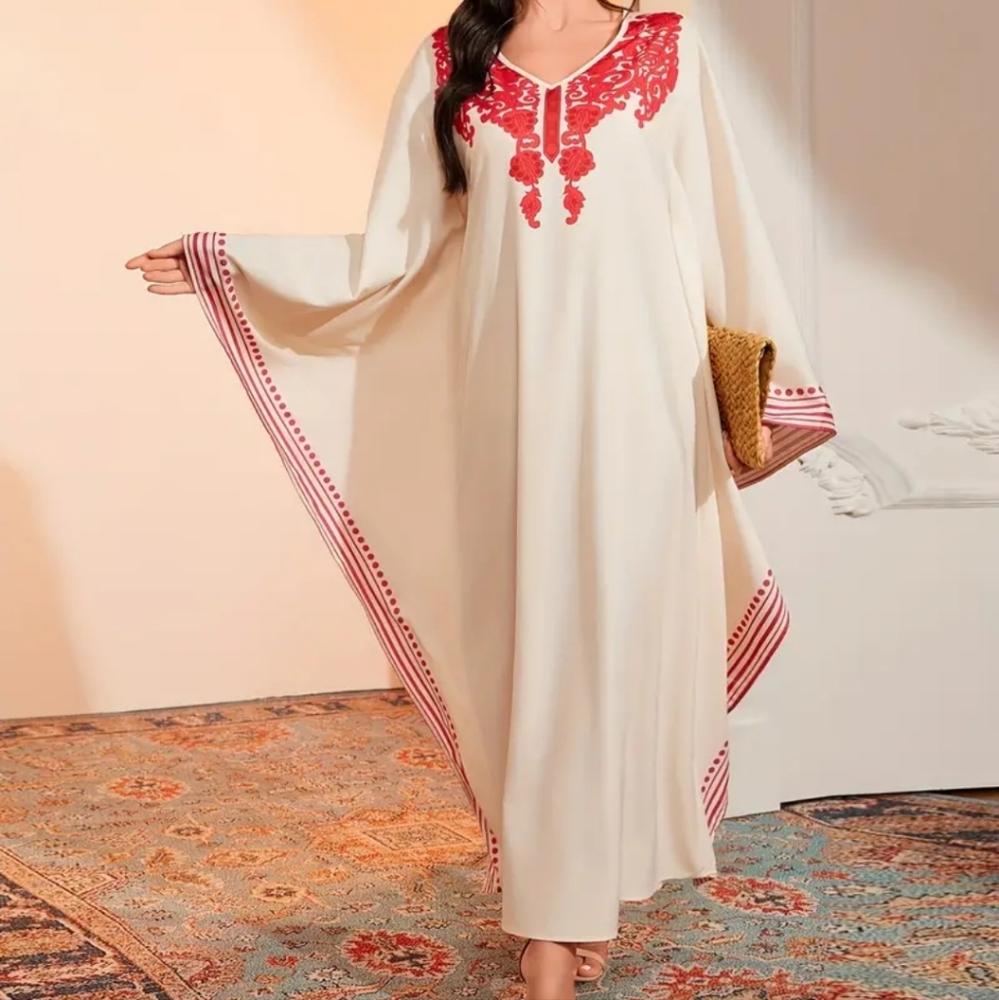 Moroccon Kaftan maxi Dress light weight Dubai abaya muslim hijabi dress
